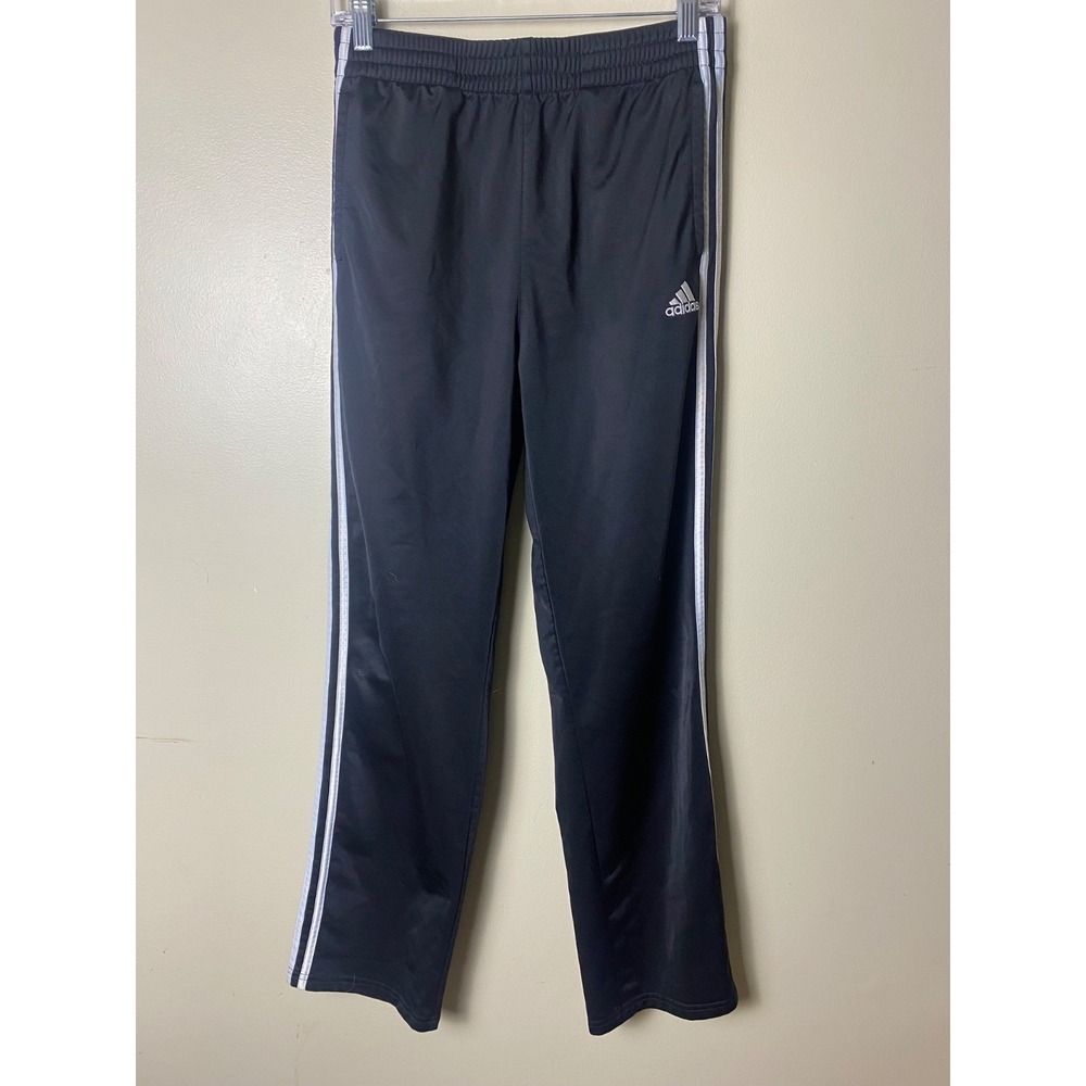 Adidas Track Pants XL Black with White Stripes Athletic
